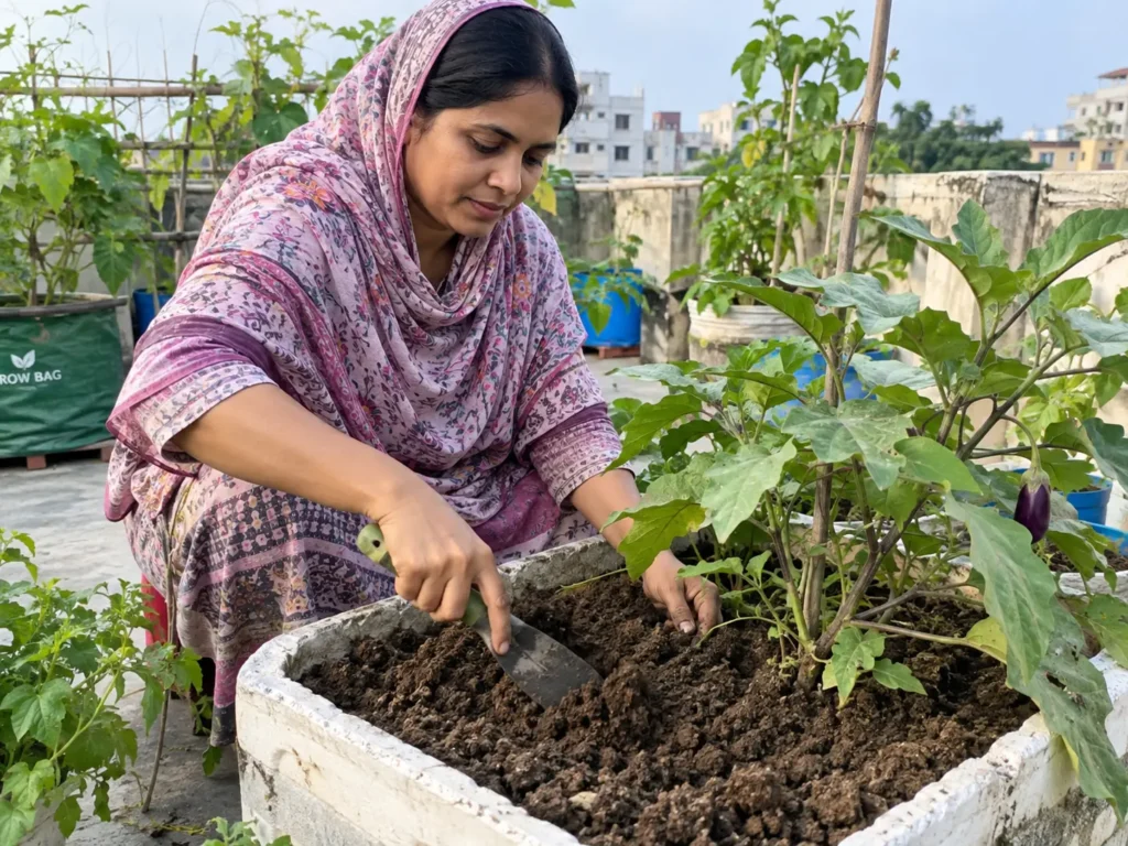 মাটি আলগা করা